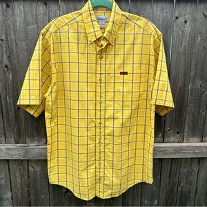Carhart Men’s Plaid 100% Cotton Short Sleeve Button Down Shirt Sz M